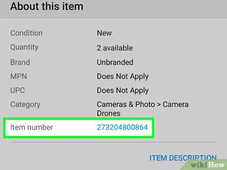 Image titled Find an eBay Item Number Step 6