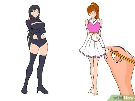 Image titled Draw Anime Girl's Clothing Step 8