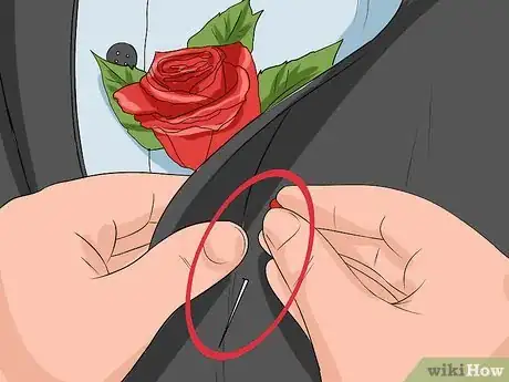 Image titled Pin on a Boutonniere Step 6