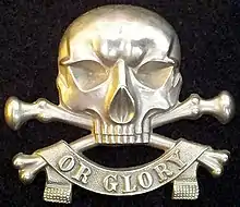 Cap badge of the British 17th Lancers