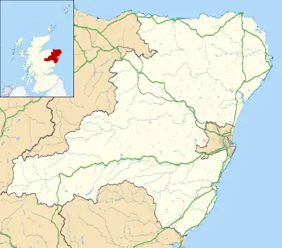 Meldrum transmitting station is located in Aberdeenshire