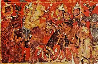 Turkoman soldiers (detail). Book of Antidotes of Pseudo-Gallen. Probably northern Iraq (Mosul). Mid 13th century.