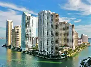 Brickell Key in Miami.