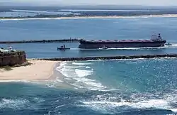 Image 6A bulk carrier entering the Port of Newcastle, New South Wales, 2009 (from Economy of New South Wales)