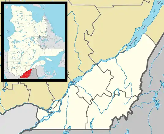 Hudson is located in Southern Quebec
