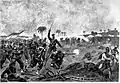Charge of the Argentine infantary at Lomas Valentinas