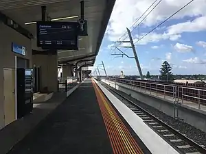 Northbound view from Carrum platform 2