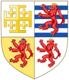 House of Lusignan 1393–1473: Kings of Jerusalem (1st quarter), Cyprus (2nd and 4th quarters), and Cilician Armenia (3rd quarter)