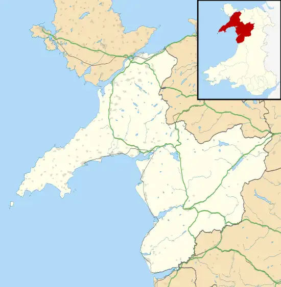 Caernarfon is located in Gwynedd