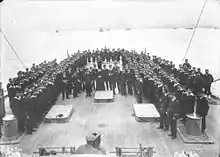 Admiral Pavlos Kountouriotis and the crew of Averof, 1912