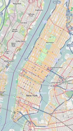 Location of Conservatory Water in Manhattan, New York City, New York, USA.