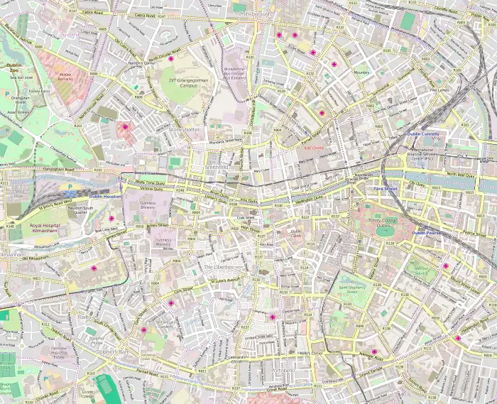 Cuffe Street is located in Central Dublin