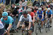 Michael Valgren, Peter Sagan, Philippe Gilbert and Wout Van Aert at 2018 Tour of Flanders