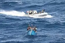 Image 10Suspected Somali pirates keep their hands in the air (from Piracy)