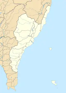 Map showing the location of Xiangyang National Forest Recreation Area