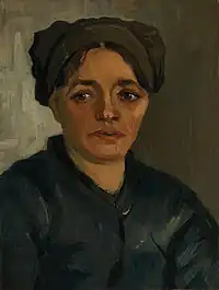 Head of a Peasant Woman with Dark Cap, 1885, National Gallery London(F137)