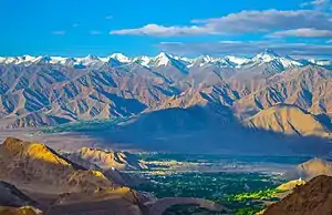 View of Leh from Khardung La Road